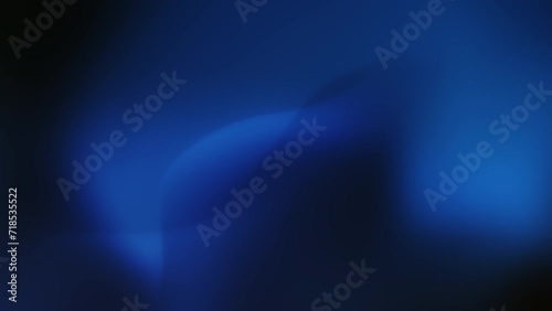 Dark blue gradient motion background with curvy wave flowing. Seamless looping video animation. 4K footage