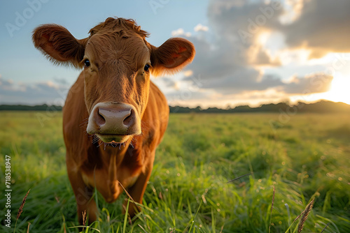  Cow on Lush Green Field