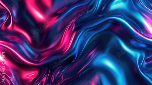 Dynamic Neon Waves Abstract