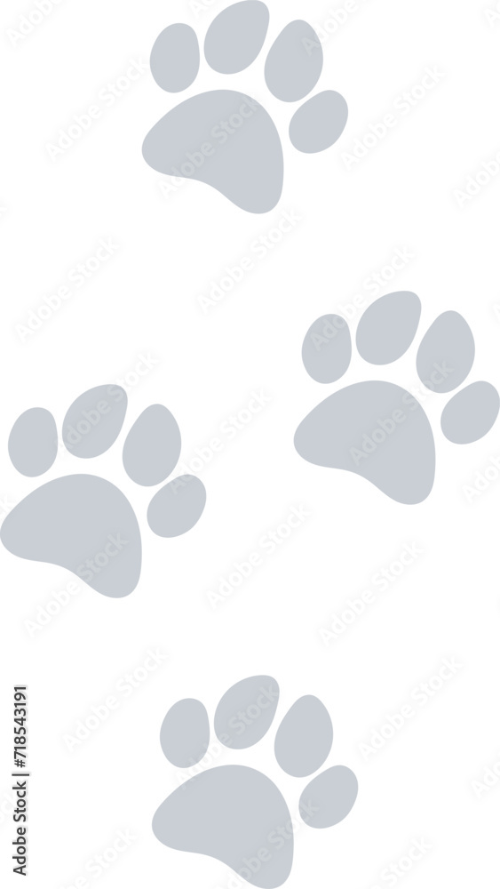 Paw prints cat, dog, puppy pet vector cartoon icon. Funny illustration vector eps. Paw prints cat, dog, puppy pet vector cartoon icon. Funny illustration vector eps.