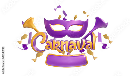 Selo 3d para astes de Carnval / 3d stamp for carnival astes