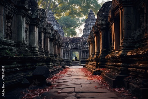 Exploring the historic temples of Angkor Wat  Cambodia.