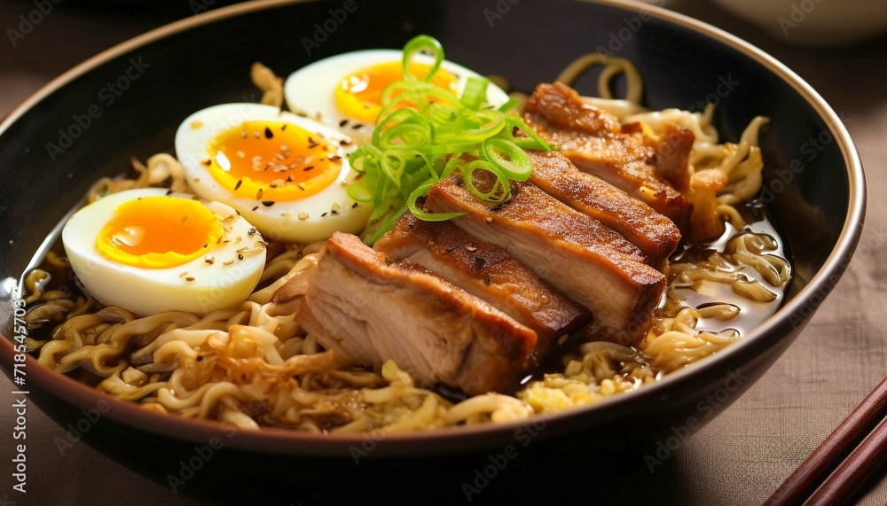 Gourmet Meal With Pork Cooked Bowl Generated By Ai 1