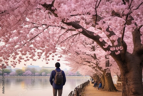 Witnessing the cherry blossoms in Washington, D.C. photo