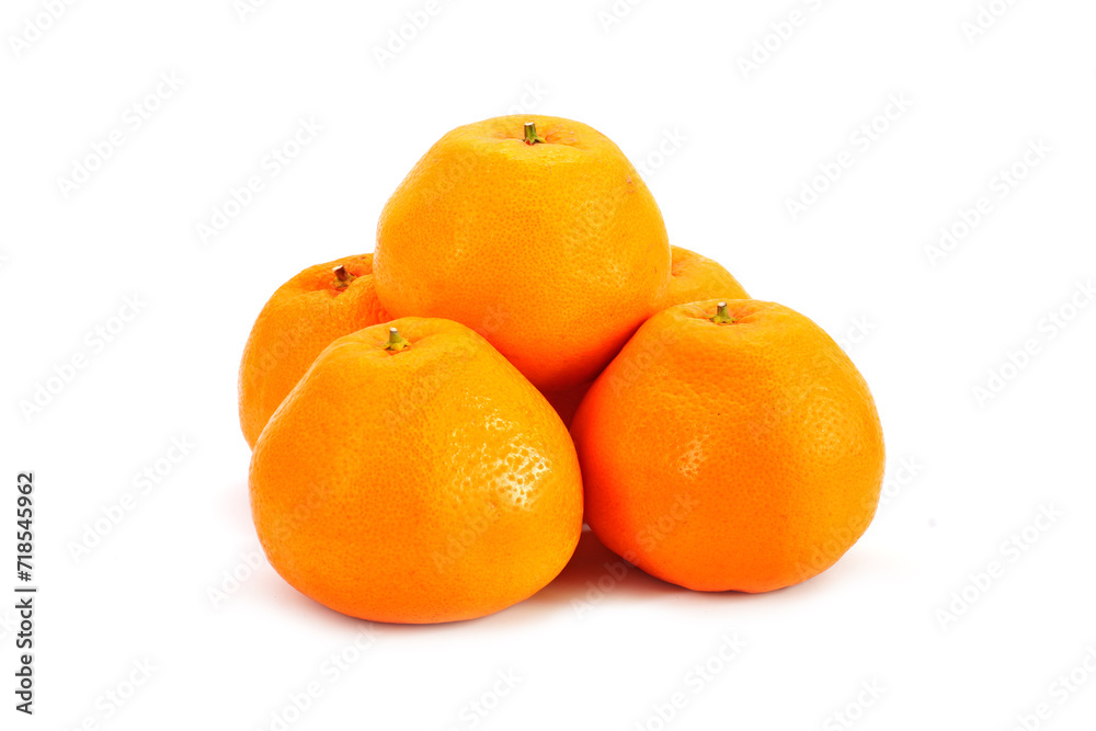 Orange isolated on white background. Chinese Mandarin Oranges. Japanese oranges for Spring festival, Chinese new year. Owari Satsuma Mandarin Orange Orange isolated on white background. Chinese Mandarin Oranges. Japanese oranges for Spring festival, Chinese new year. Owari Satsuma Mandarin Orange