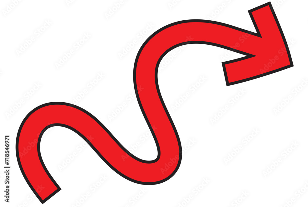 Red curved arrow icon on white background. Isolated. Red curved arrow icon on white background. Isolated.