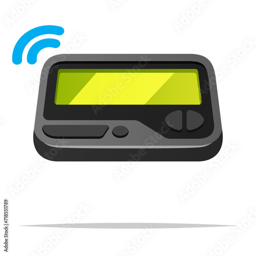 Hospital pager device vector isolated illustration