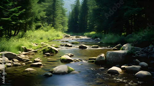  Amazing mountain stream in a wilderness setting