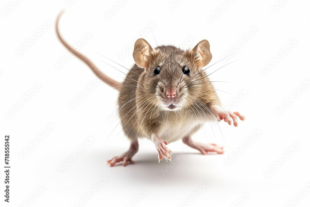 Surprised rat isolated on white background Surprised rat isolated on white background
