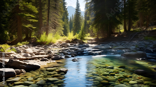  Amazing mountain stream in a wilderness setting