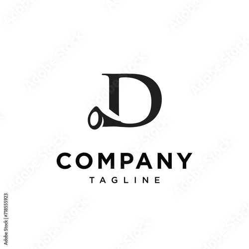 Letter D Trumpet logo icon vector Template