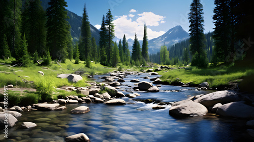  Amazing mountain stream in a wilderness setting