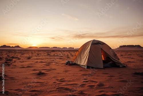 Camping in the Sahara Desert, Morocco. 