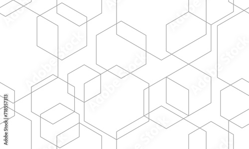 Abstract geometric background with hexagon shapes. Vector Repeating Texture.