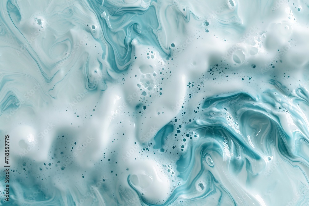 Naklejka premium Wavy flowing soap bubbles