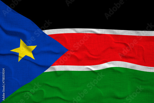 National flag of South Sudan. Background with flag of South Sudan.