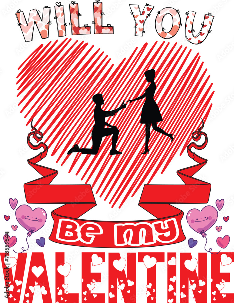 Obraz premium Will you be my Valentine