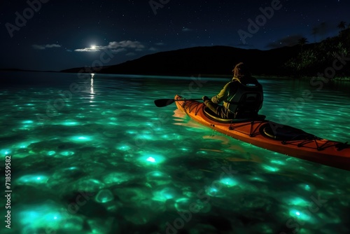Wallpaper Mural Kayaking in the bioluminescent bay in Puerto Rico. Torontodigital.ca