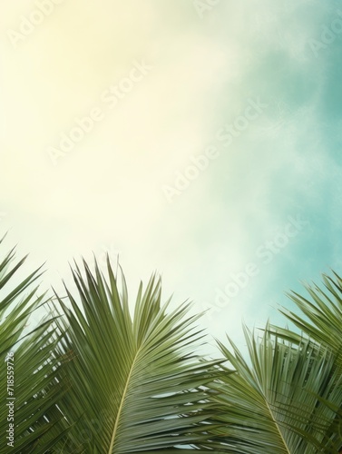 Palm sunday poster design  cross   copy space - generative ai