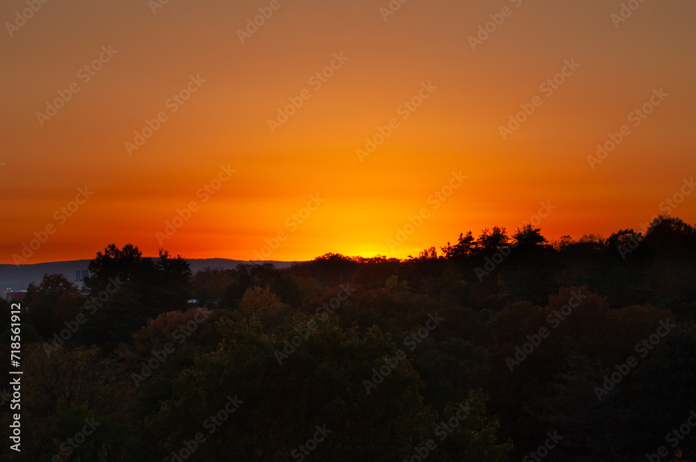 Sunset in the fall Sunset in the fall