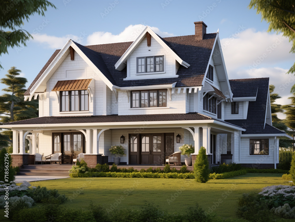 Two storey house. Two storey house.
