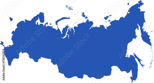 russia map flat vector icon