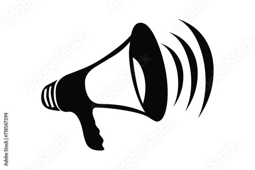 illustration of a megaphone,  megaphone, Announcement Logo Icon, Announcement Symbol Editable vector file	 photo