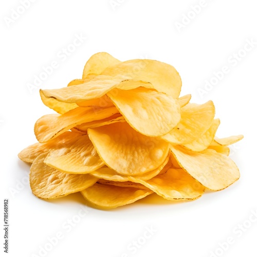 Chips on a white background.