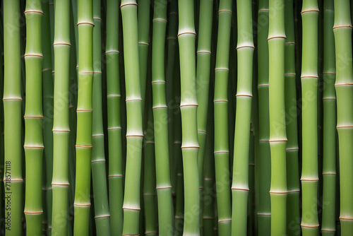 Closeup shot green bamboo forest  bamboo texture background