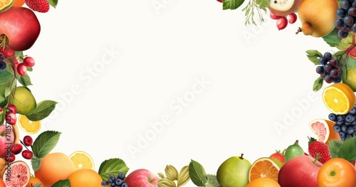 frame made of fruits