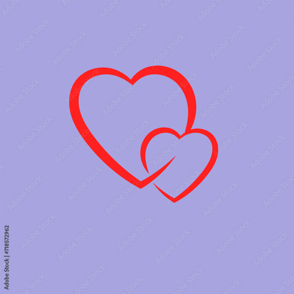 Happy Valentines Day, valentine's day concept for greeting card, celebration, ads, branding, cover, label, sales. Valentine's Day Minimal Heart Design Card.