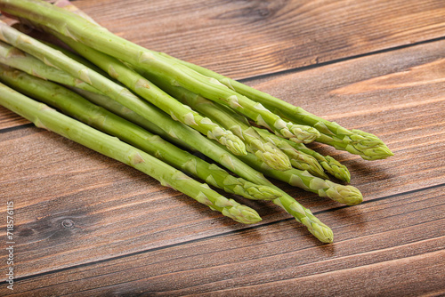 Raw green uncooked asparagus sprout