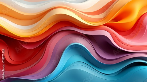 Abstract colorful wavy background AI Generated