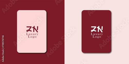 ZN Logo design vector in Chinese letters