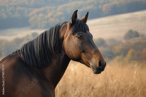 The regal profile of a majestic stallion © Veniamin Kraskov