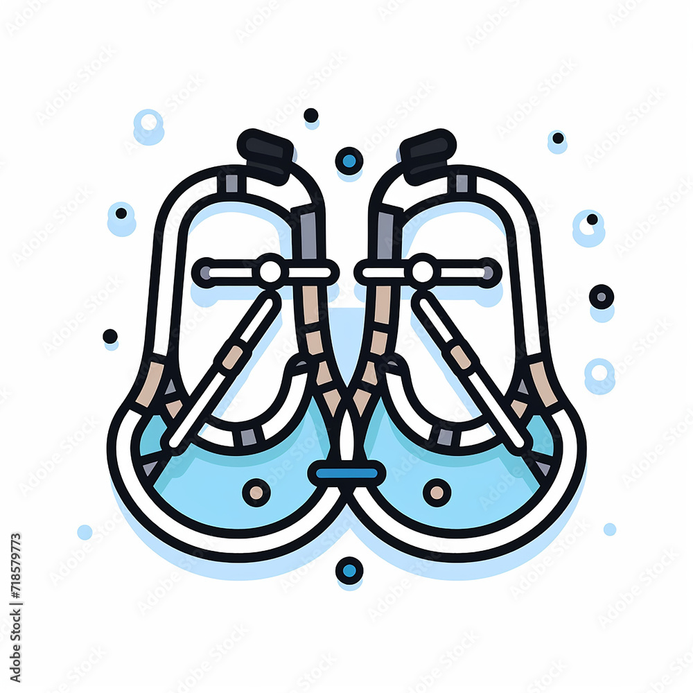 Snowshoe_Binding_Straps_Modern_Line_Icon_Vector_Line_ Snowshoe_Binding_Straps_Modern_Line_Icon_Vector_Line_