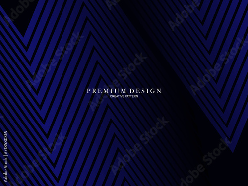 Blue abstract background with modern corporate concept. Vector horizontal template for digital lux business banner, contemporary formal invitation, luxury voucher, prestigious gift certificate.