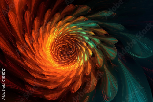 A vibrant and dynamic abstract swirling pattern background. Generative Ai