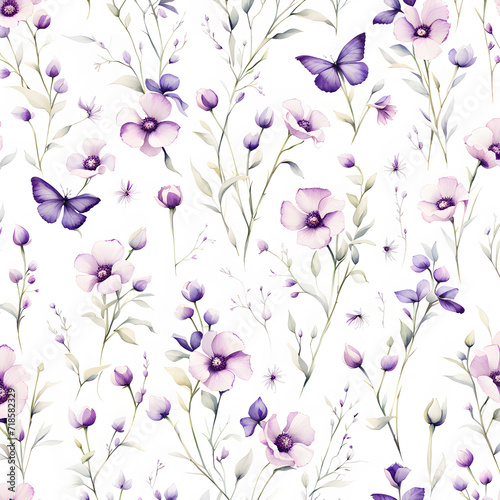 deep-purple-flowers-interspersed-with-cotton-minimalist-watercolor-wallpaper-predominates