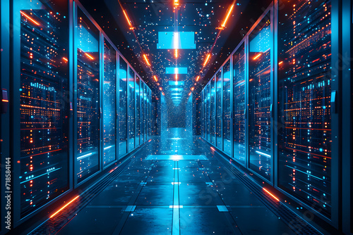 Digital Nexus: Connection Network in Servers Data Center Room