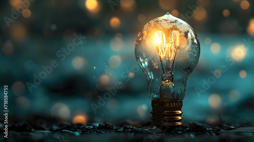 Innovation Illuminated: Technology Light Bulb in the Dark