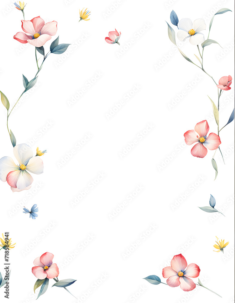 minimalist-illustration-of-a-quartet-of-flowersred-yellow-blue-whitetied-together-by-a-red minimalist-illustration-of-a-quartet-of-flowersred-yellow-blue-whitetied-together-by-a-red
