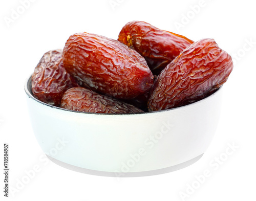 bowl of dates isolated on transparent or white background