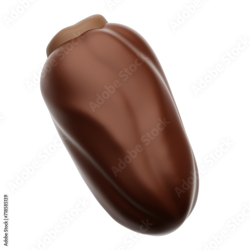 Date Fruit 3D Rendering Icon Isolated Transparent Background