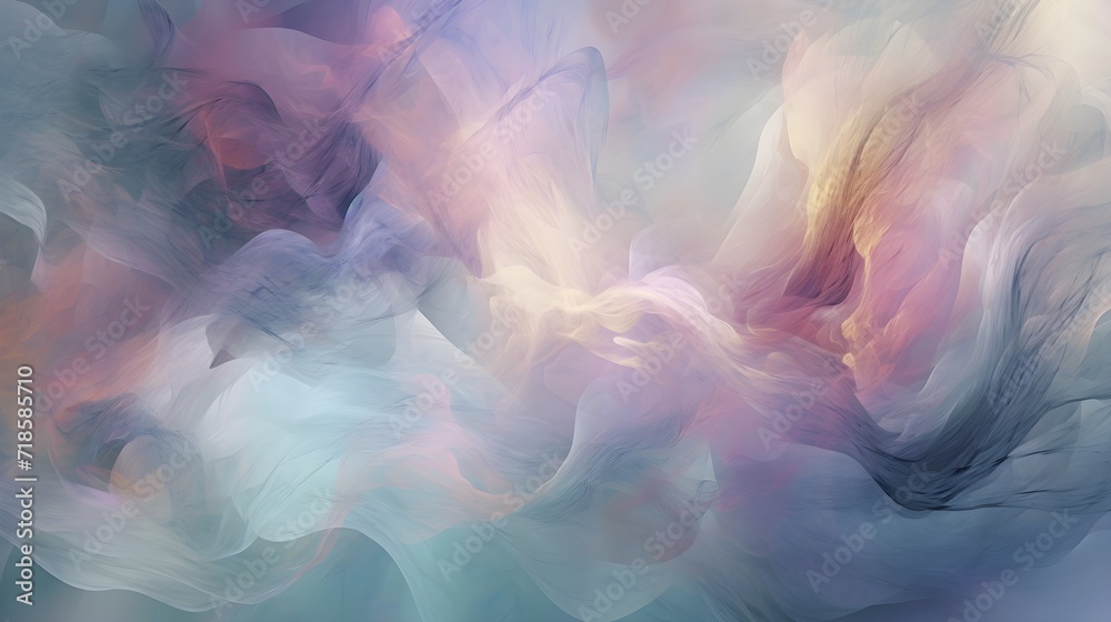 soft magical fantasy abstract background with smoke