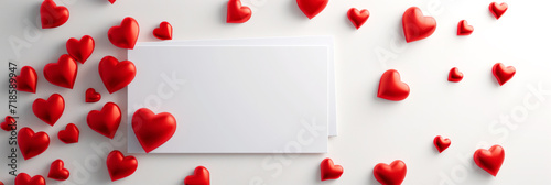 Valentine's day greeting banner with copyspace for text © Slepitssskaya