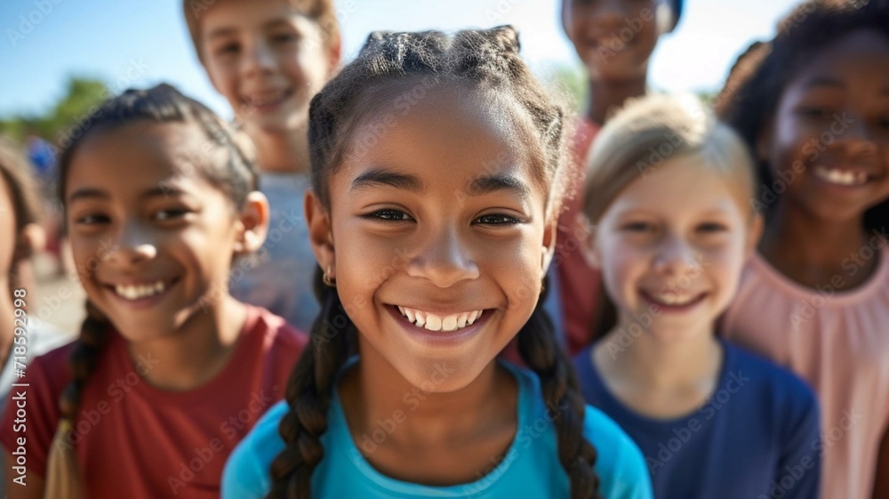 Group of diverse children Group of diverse children
