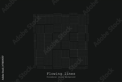 Abstract Line Matrix Pattern. Noise Flow Dynamic.