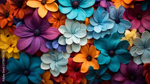 lush and colorful petals forming a captivating floral background. © irfana