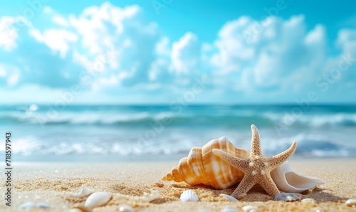 shells on the beach, Generative Ai